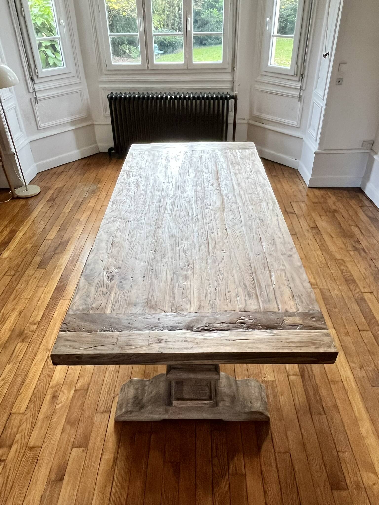 Table monastère en bois ancien - Spirito 200 par 100 cm