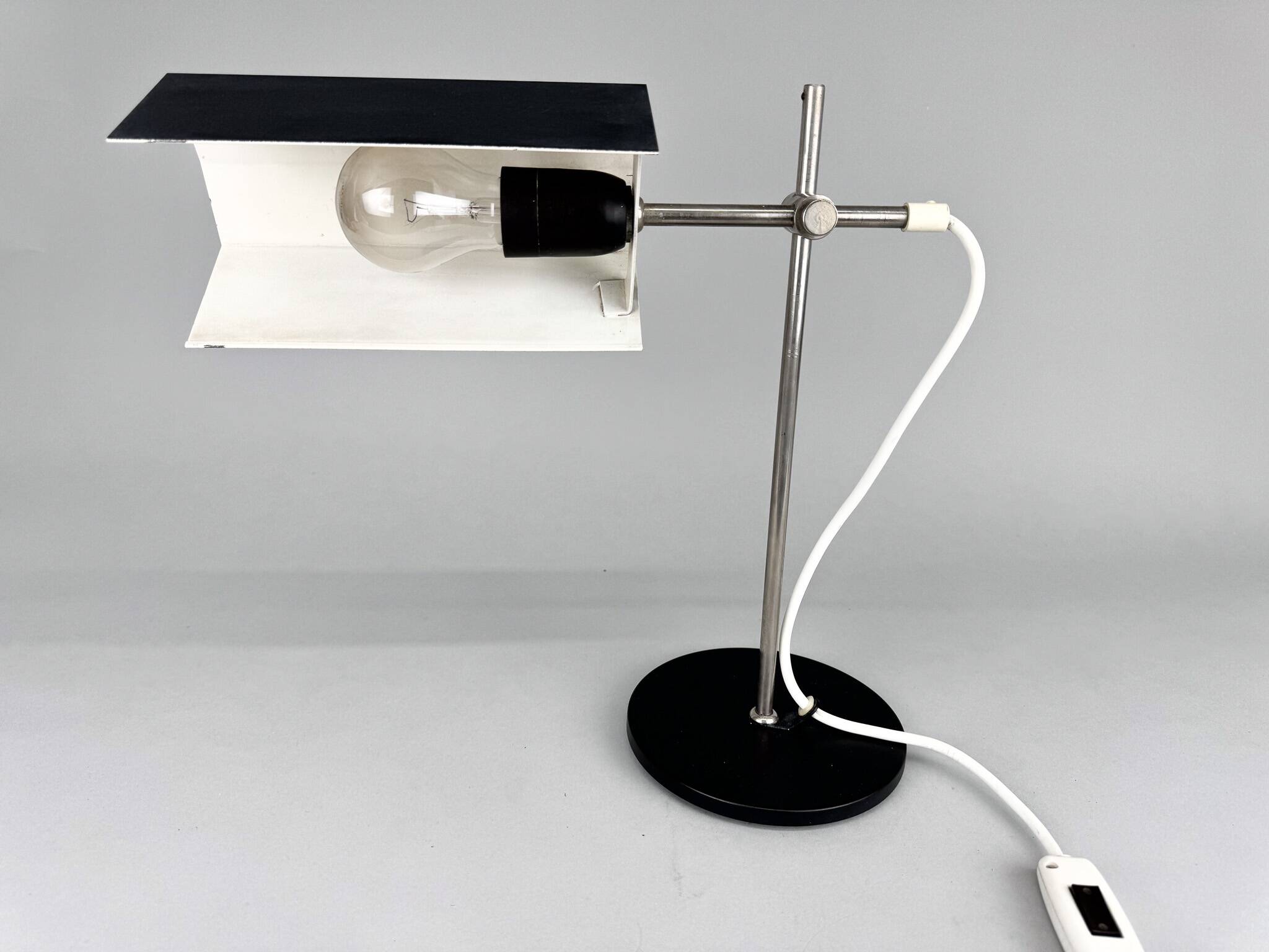 Mid-Century Minimalist Adjustable Table Lamp, Czechoslovakia
