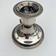 Set of 4 silver metal candle holders with gold bow - classic chic style