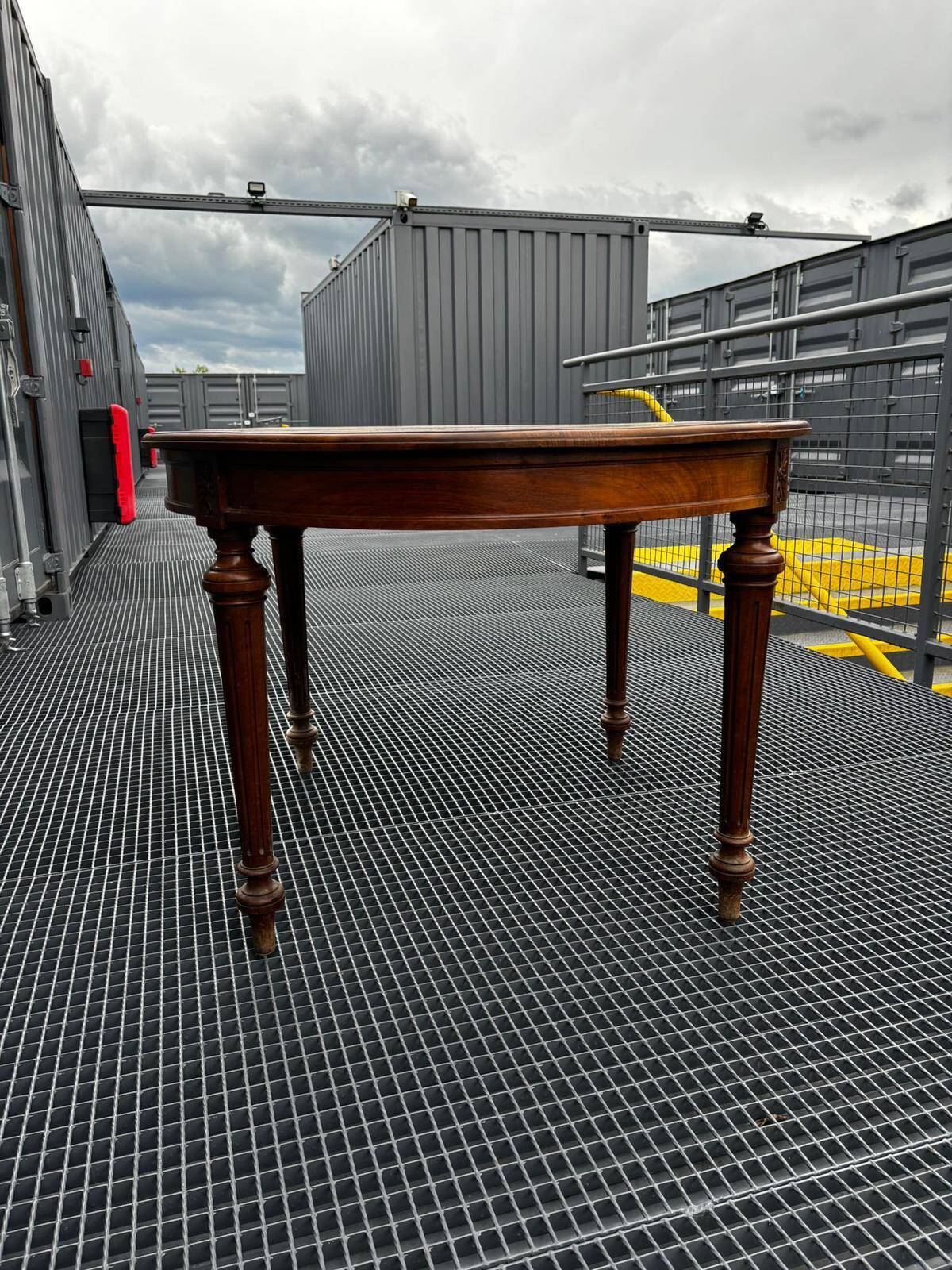 Antique solid wood table – rare model – Louis XVI style (circa 1920)
