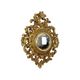 Classic Vintage Butler Mirror Gold Baroque Frame Witch's Eye Fifties