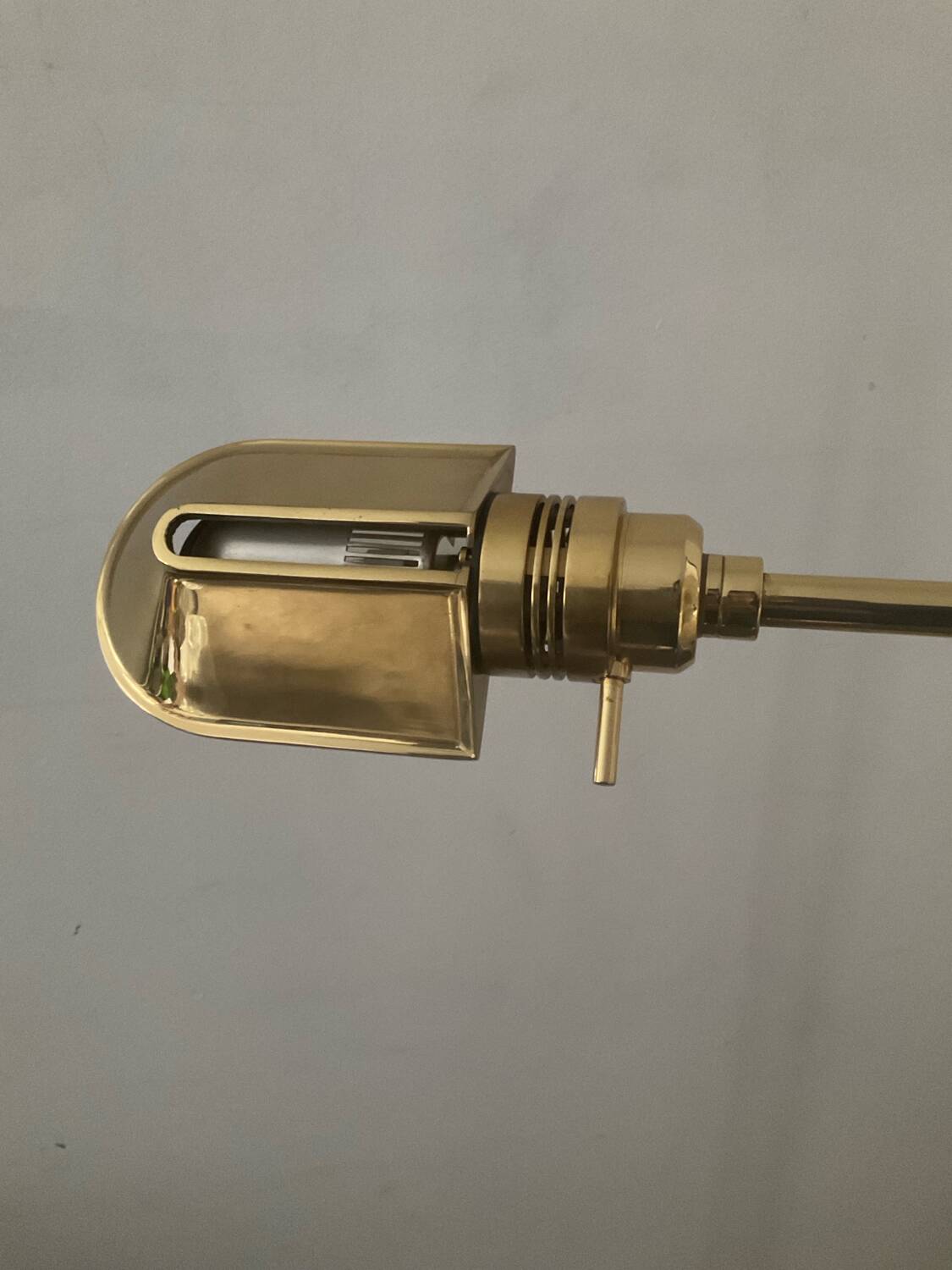 Brass reading floor lamp from the 1970s