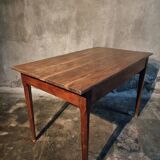 Antique French oak table, 19th century.