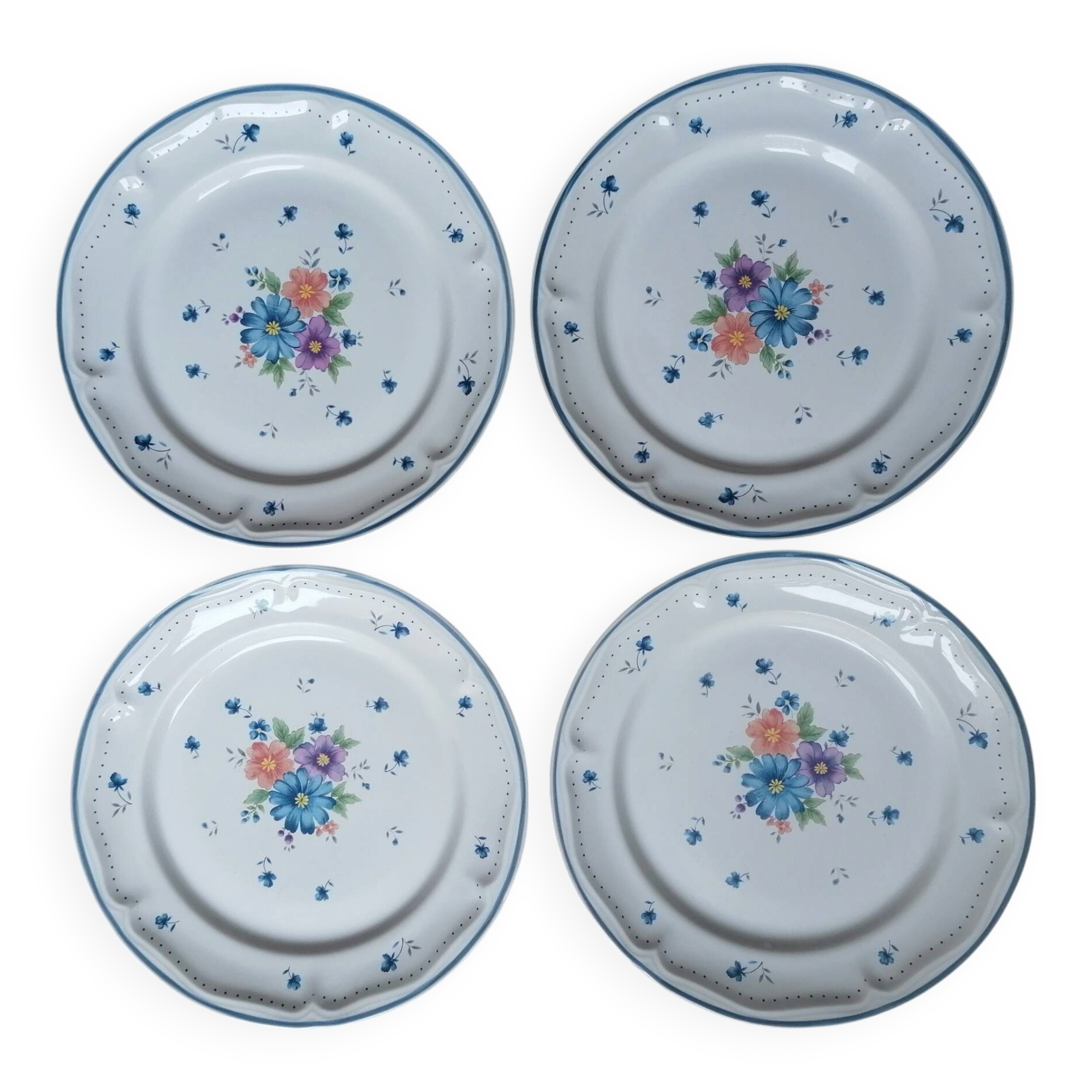 4 assiettes collection Bouquet provençal