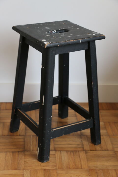 Black oak stool 460mm