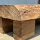 Asian solid wood quadripod brutalist coffee table H30 L81 l42