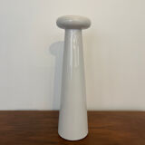 Contemporary vase white enamel H31cm