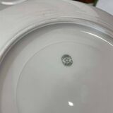 1960s Limoges porcelain dinner service, green and gold - 42 pieces
