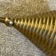 Set of three vintage brass candle holders