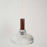 Suspension en verre du milieu du siècle années 1960