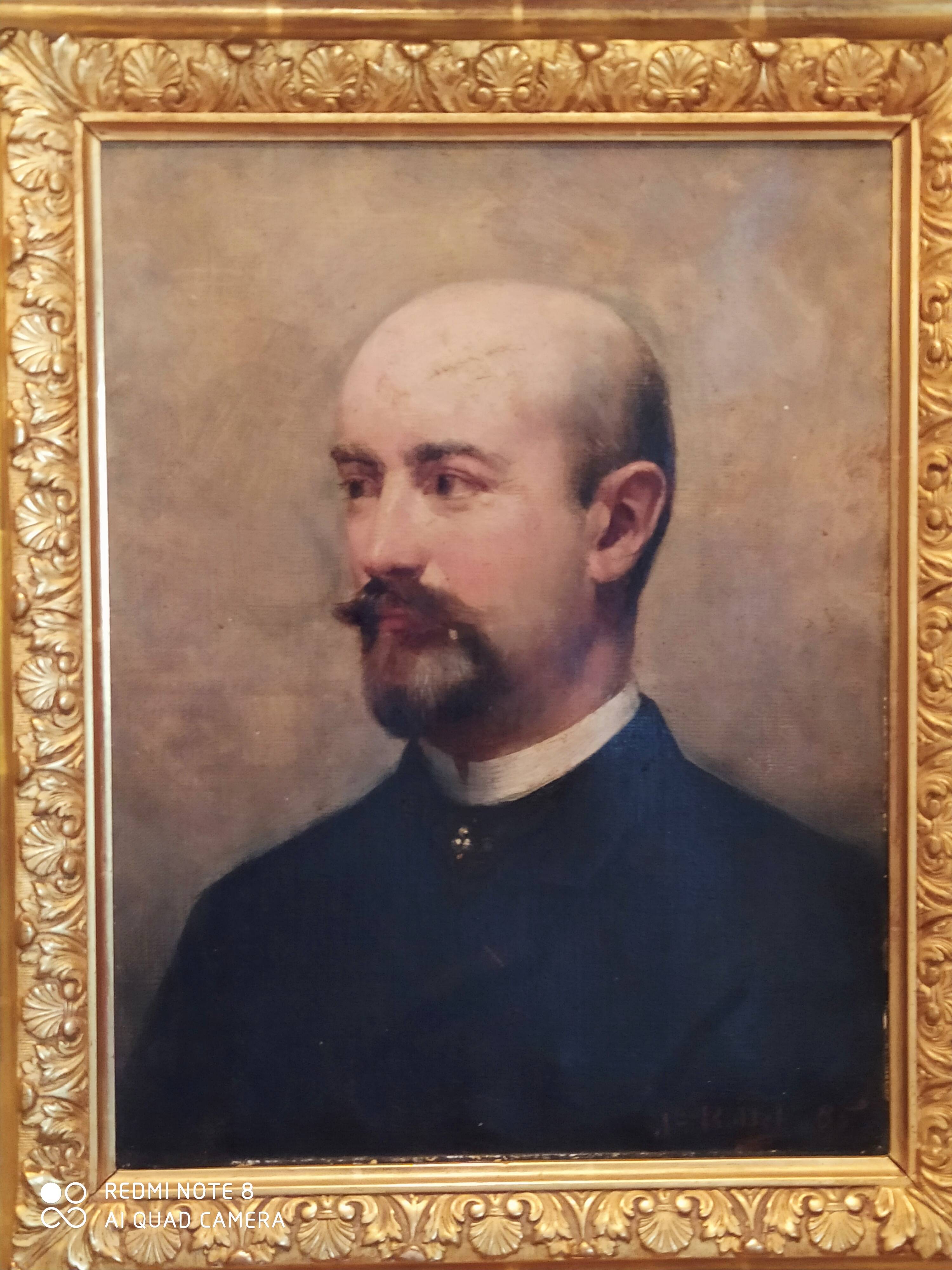 Portrait d’homme XIXe – A. Bellet, 1882 – Huile sur toile et superbe cadre