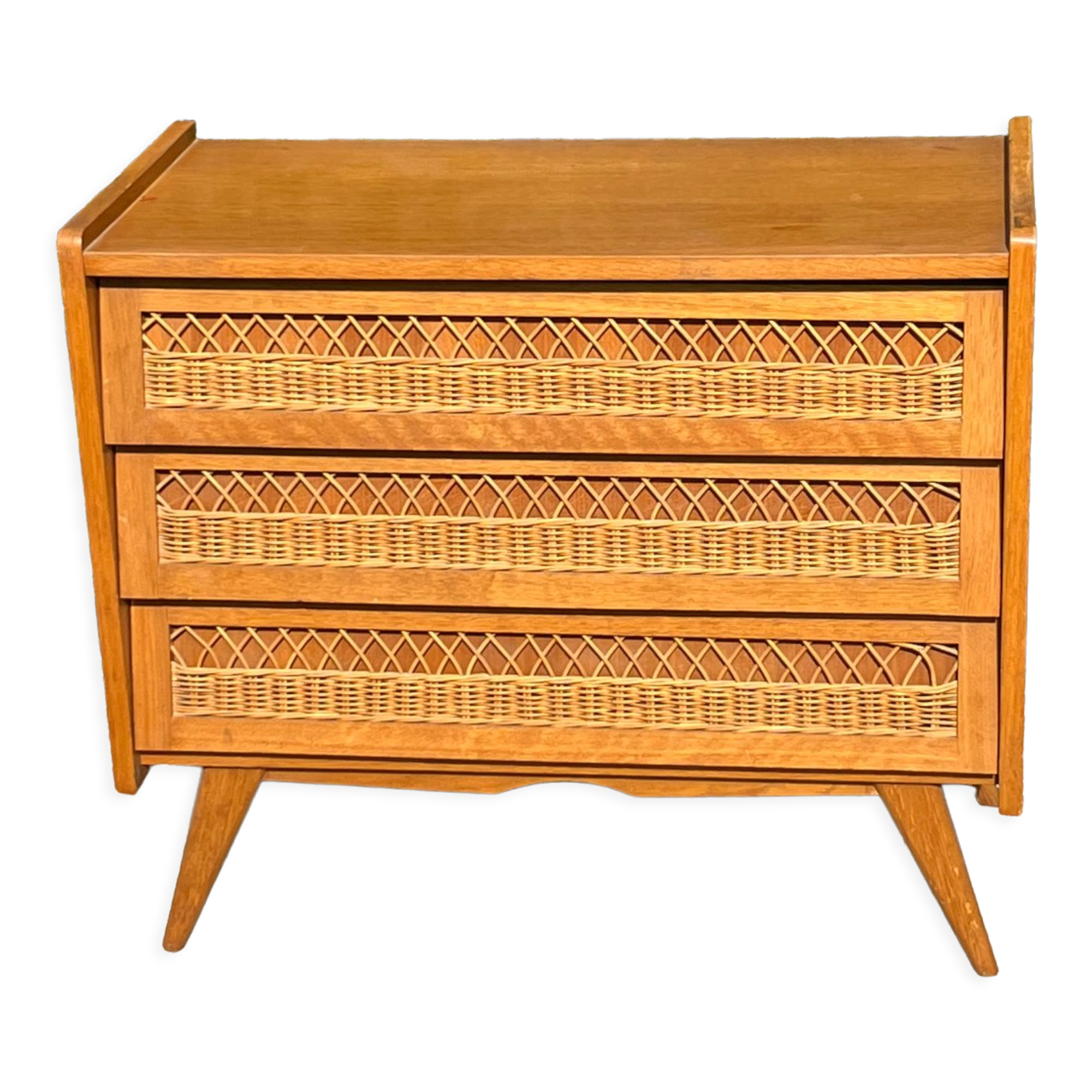 Rattan chest of drawers feet compass