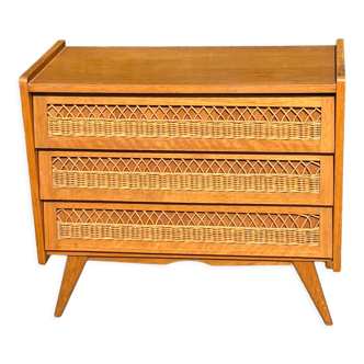 Rattan chest of drawers feet compass