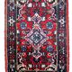 Vintage persian malayer handmade carpet 40cm x 58cm 1970s, 1c751