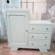 Commode asymétrique vintage vert lichen