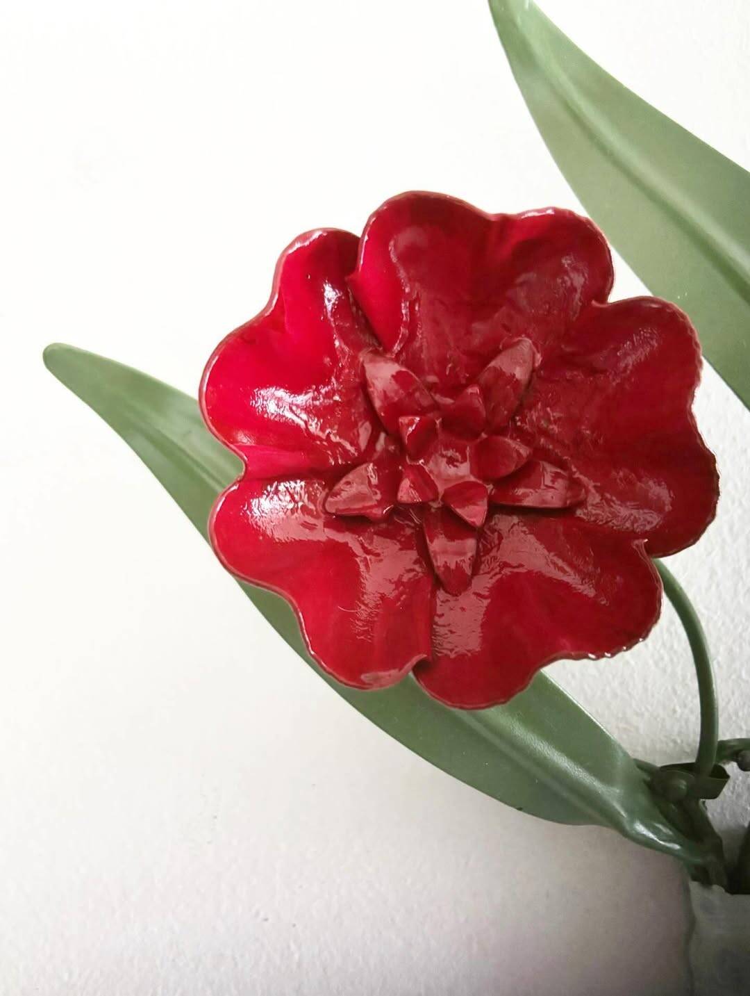 Pair of vintage wall sconces Pink Laurels