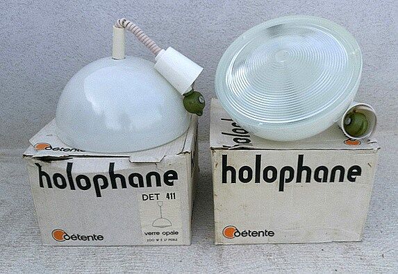 Paire de suspensions Holophane 1970