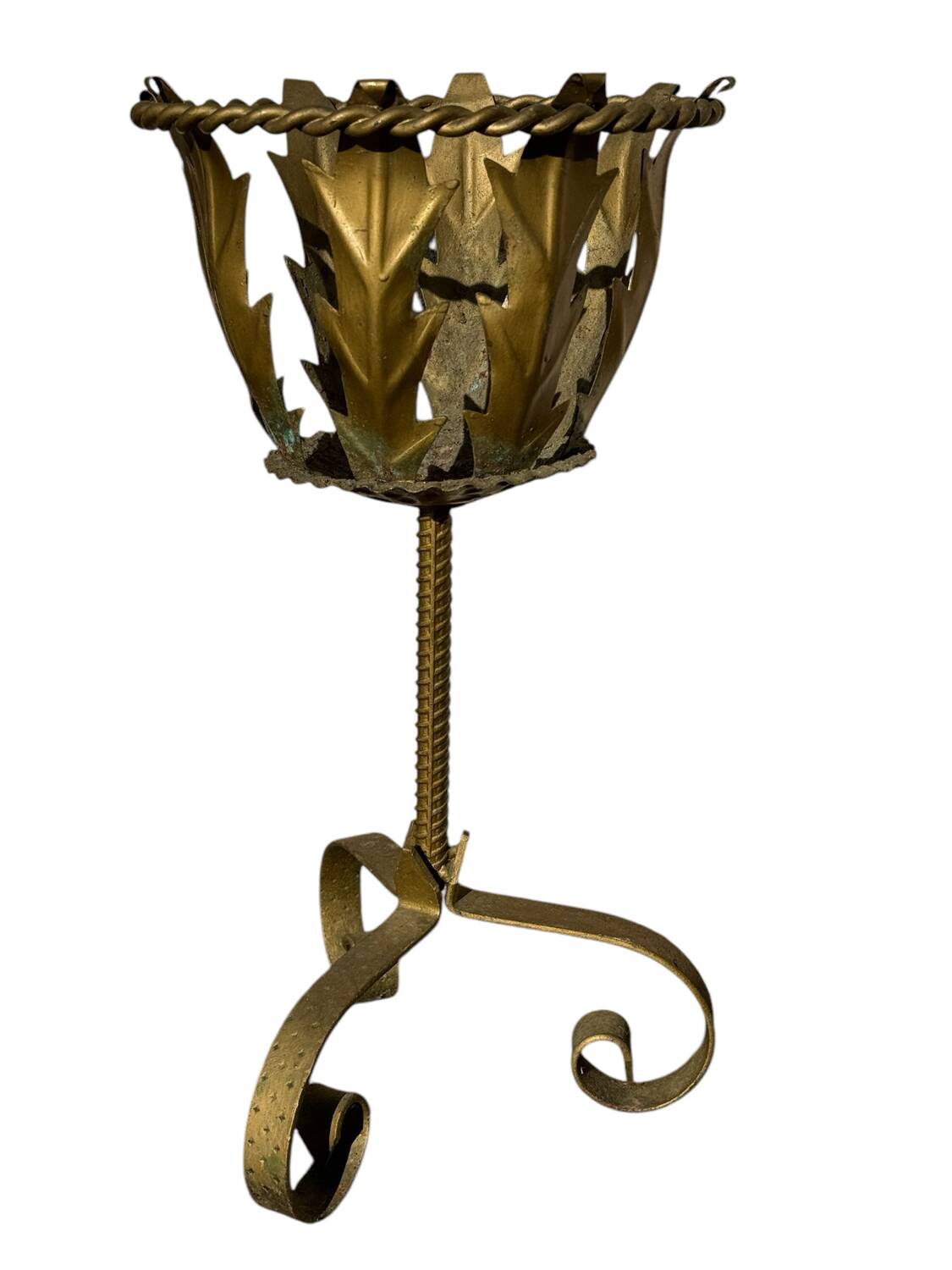 Wrought iron flower holder from the 50s