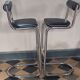 Chaise tabouret de bar chrome 1980