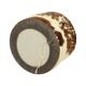 Round Vintage Pouf Cowhide Leather Sixties 47cm