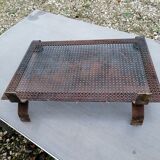 Fire screen vintage forged iron fireplace screen