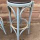2 stools of bar wood curved imitation leather