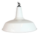 Industrial White Enamel Factory Pendant Lamp from Benjamin USA, 1960s