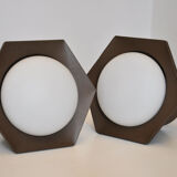 Pair of walllight Raak opaline 1970