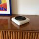 Space age black and white ceramic ashtray / vide poche, Italy 1970s