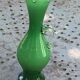 Vase in green opaline and vintage blown glass