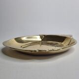 Empty solid brass cat-shaped pocket, 22 cm