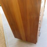 Teak chest of drawers and metal compass feet