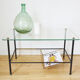 Table low glass magazine rack 50s