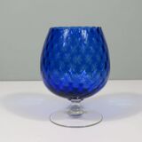 Large mouth-blown Empoli glass