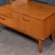 Scandinavian teak dressing table 1960 a mirror a drawer a lid