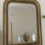 Louis-Philippe gilded mirror with pediment