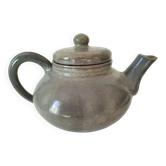 Large handcrafted celadon glazed ceramic teapot