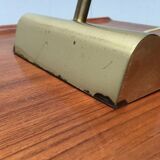 Mid-century brass swan neck table lamp in Hollywood Regency style from the 1960s.