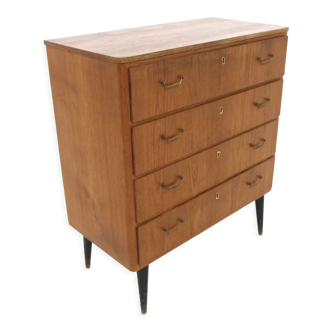 Scandinavian teak chest of drawers, Sweden, 1950