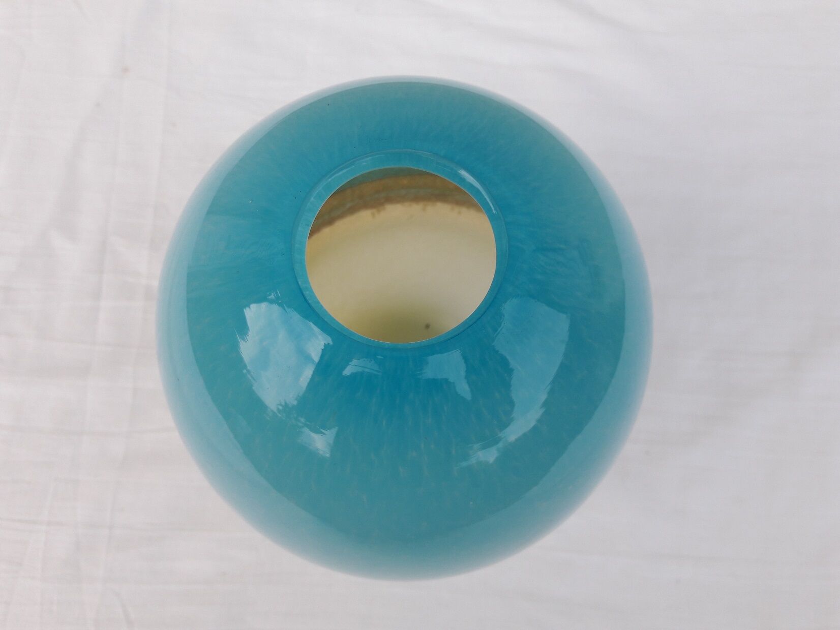 Blue glass vase