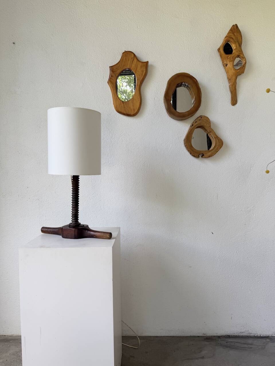Lampe de table brutaliste artisanale 1950