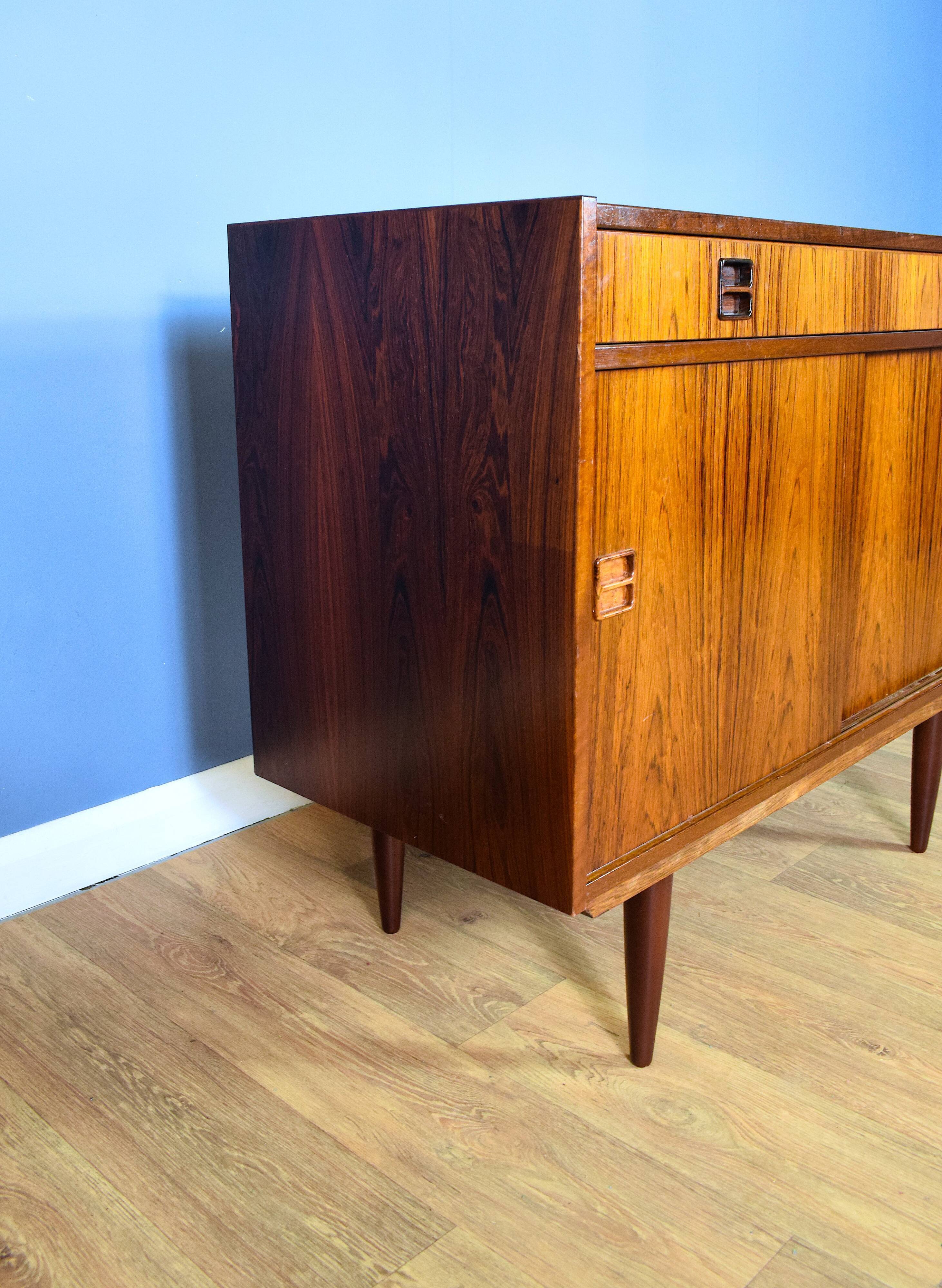 Rosewood two door sideboard 1960s