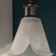 Pair white frosted glass blind
