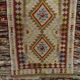 New Handmade Kilim Rug Oriental Green Beige Area Rug- 80x119cm