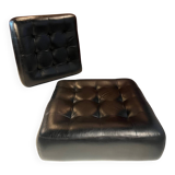 Leather poufs from Roche Bobois around 2000.