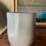 Gray stoneware pot