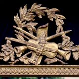 Louis XVI ice, Gilded and carved wood, Pediment with Musical Instruments