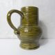 Sarreguemines earthenware pitcher, slip-glazed