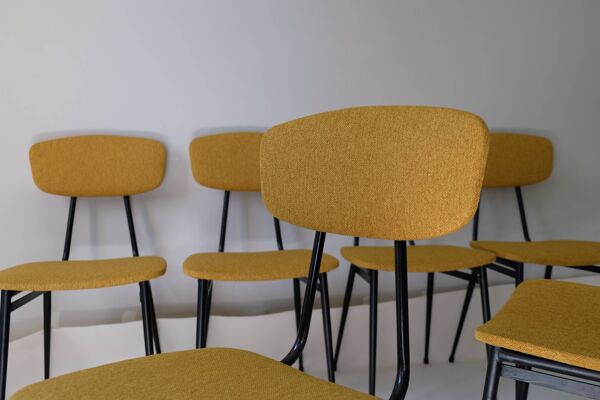 Série de 6 chaises dans le goût de Jacques Hitier