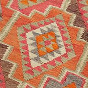 Turkish Handwoven Vintage Herki Kilim 95 cm x 300 cm